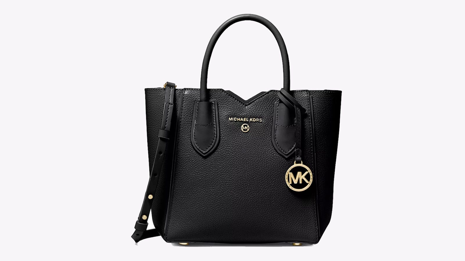 black leather mk purse