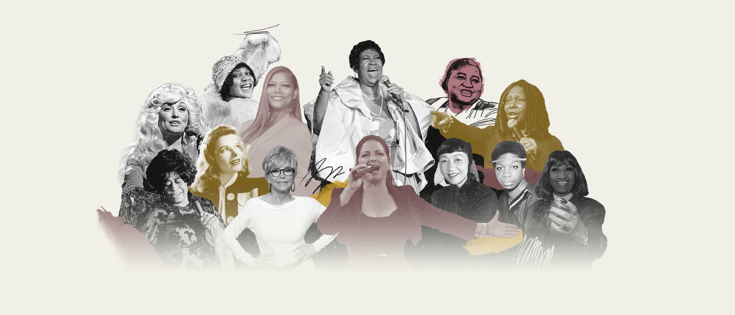 Singers Dolly Parton, Aretha Franklin and Queen Latifah among Women of the Century for entertainment