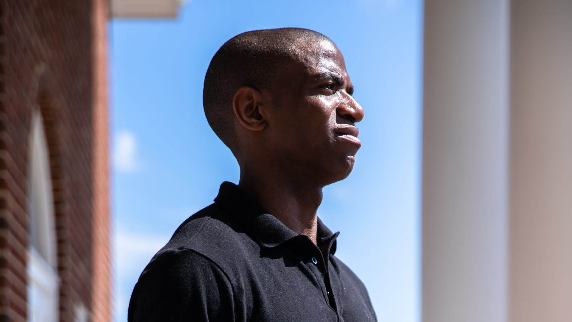 Jalen Elrod, a community organizer in Greenville, at Antioch Baptist Church, Wednesday, July 29, 2020.