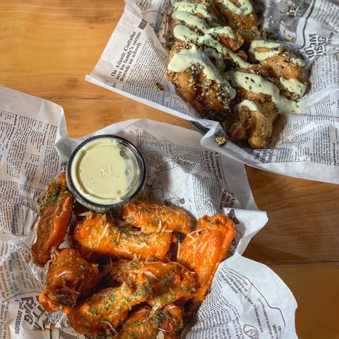 Wings at Clemson Bros. at the Gilded Otter in New 