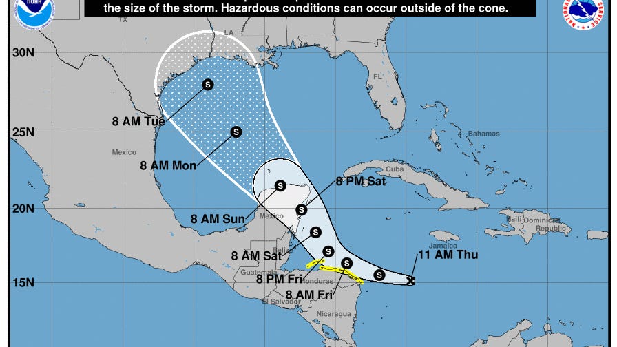 Hurricane center Louisiana in path of possible hurricane next week