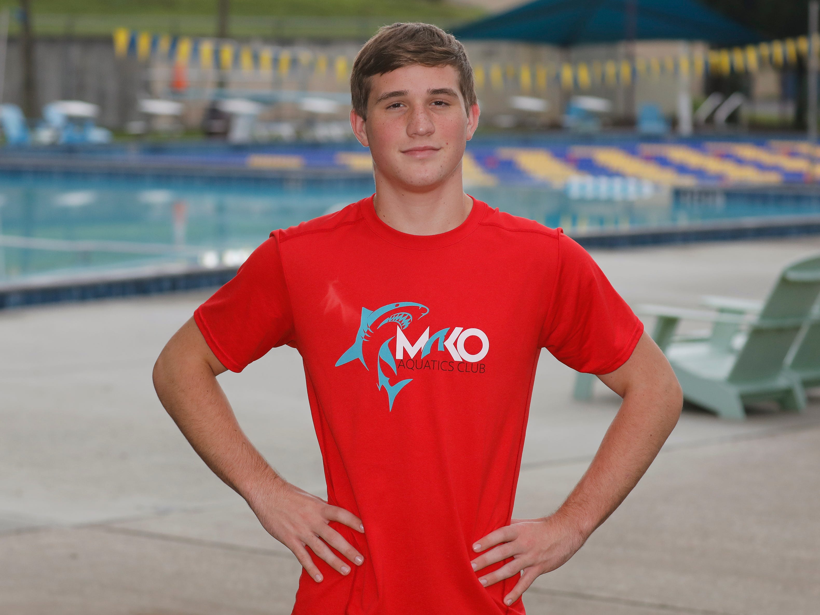 Brayden Dam swam for the Bahamas national team for two seasons. He now swims for George Jenkins High School. PIERRE DUCHARME/THE LEDGER