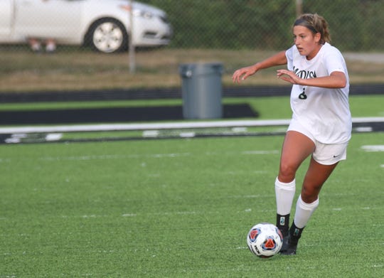 Madison's Chesney Davis scored a goal against Ashland as the Lady Rams start the season 3-0 and in the driver's seat of the OCC title race.