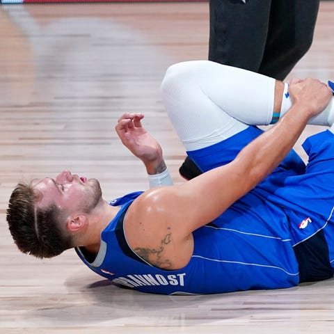 Luka Doncic sat out the final nine minutes of the 