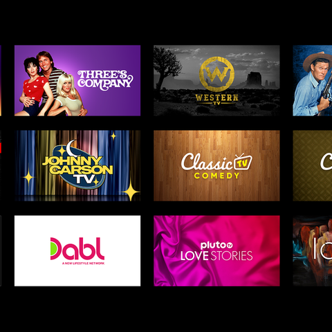 New channel lineup for Pluto.tv