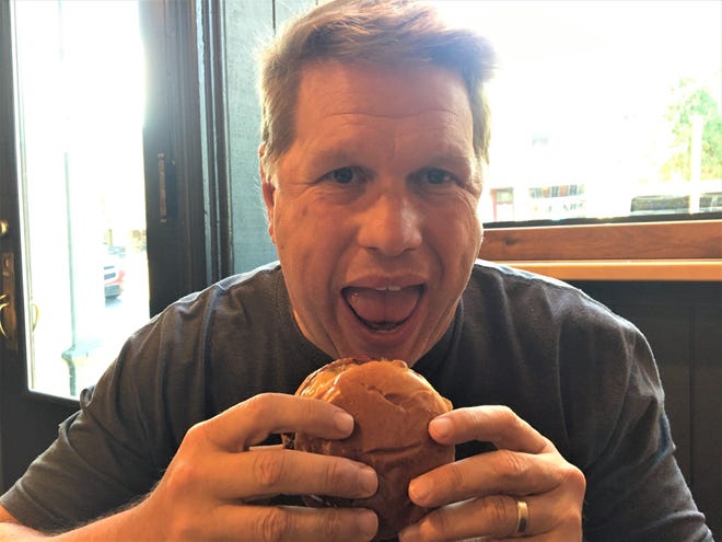 Enquirer's Bill Broderick with his Bill's Best Burgers