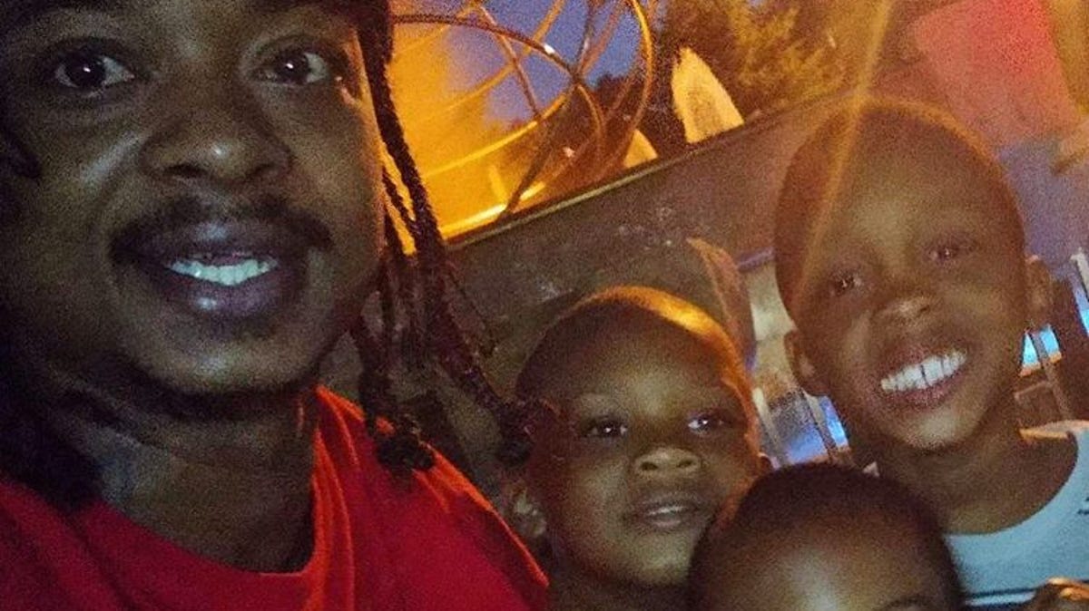 Jacob Blake is pictured with his children.