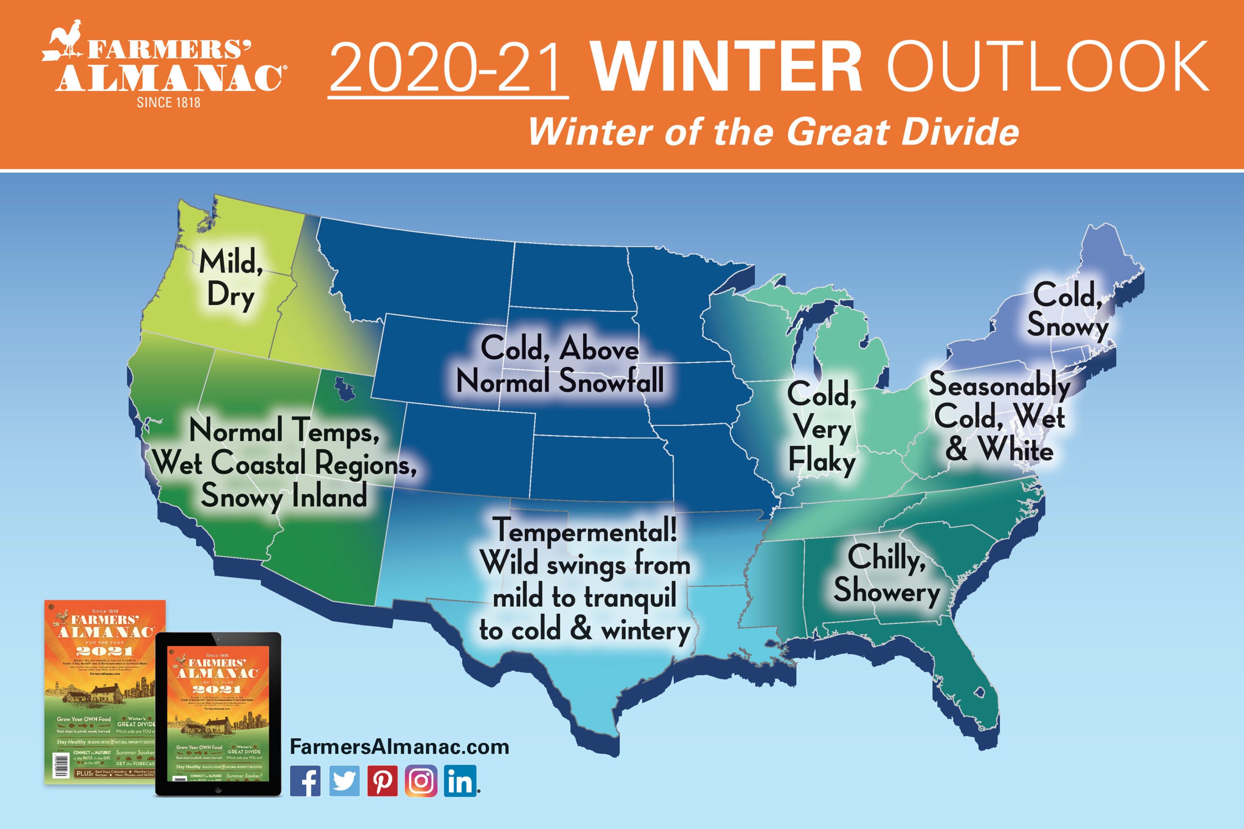 Blizzard predicted for midAtlantic in the "Farmers' Almanac" winter