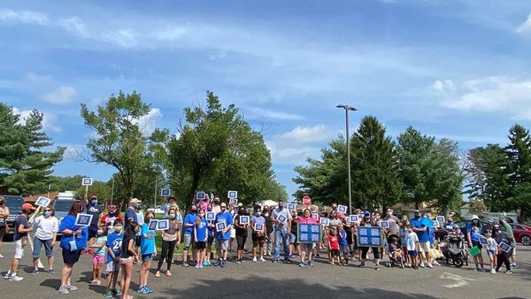 Bensalem residents march in support of the Bensale