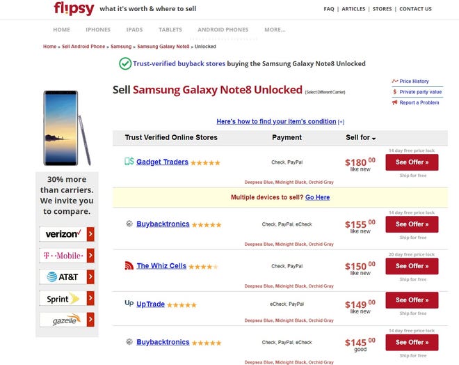 Flipsy cellphone offers.