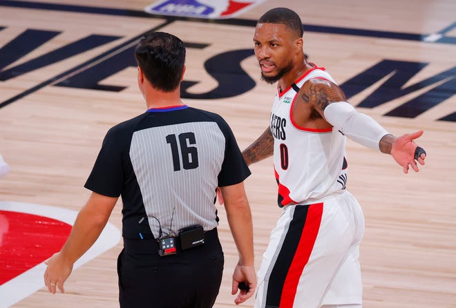 Portland Trail Blazer Guard Damian Lillard Out Vs Los Angeles Lakers