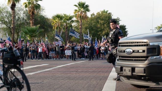 Gilbert Pro Police Rallies Escalate To Clashes With Counterprotesters