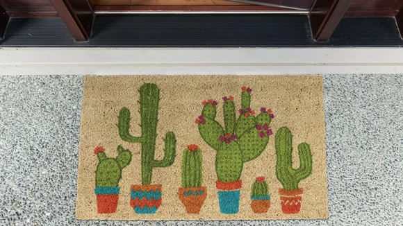 Who wouldn't love to be greeted by cacti?