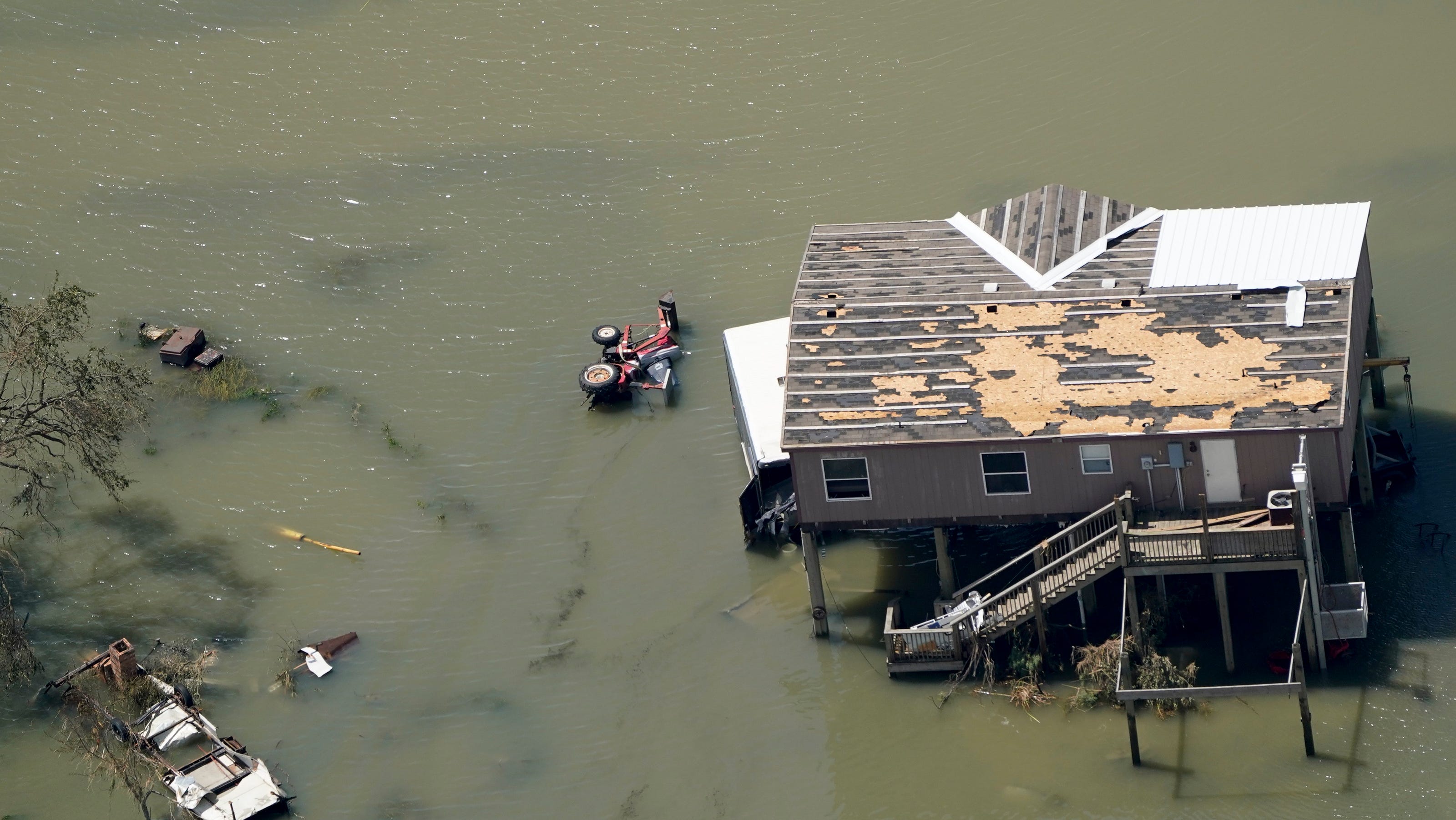 Hurricane Delta damage in Cameron, Lake Charles weeks after Hurricane Laura