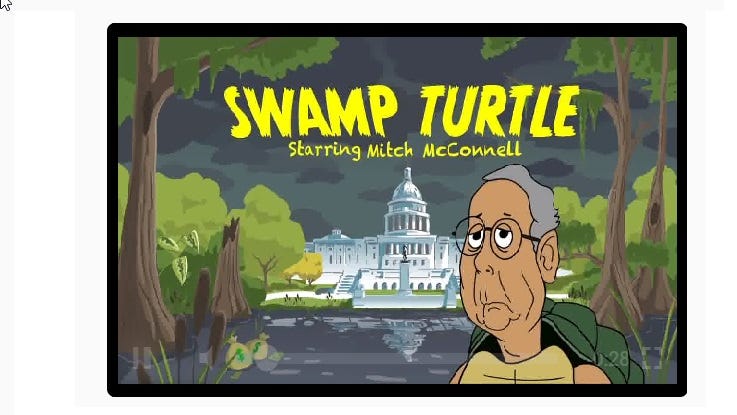 Kentucky Senate race: New McGrath ad calls McConnell 'Swamp Turtle'
