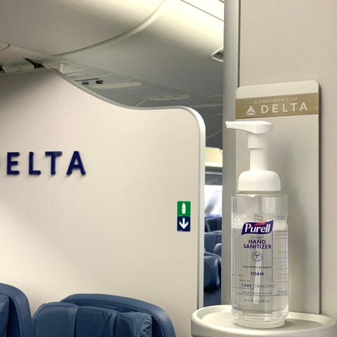 Delta Air Lines is adding in-flight hand sanitizer