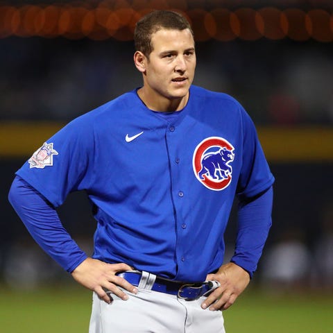 Cubs first baseman Anthony Rizzo is batting .216 w