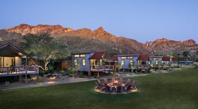 Guest can choose to gather or enjoy their privacy at Castle Hot Springs resort north of Phoenix.