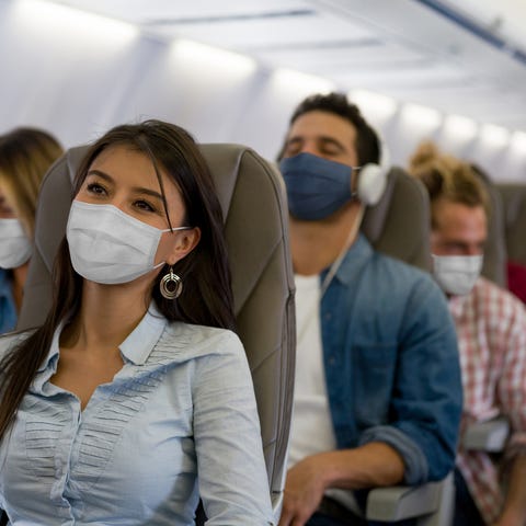 Passengers are required to wear a mask while flyin