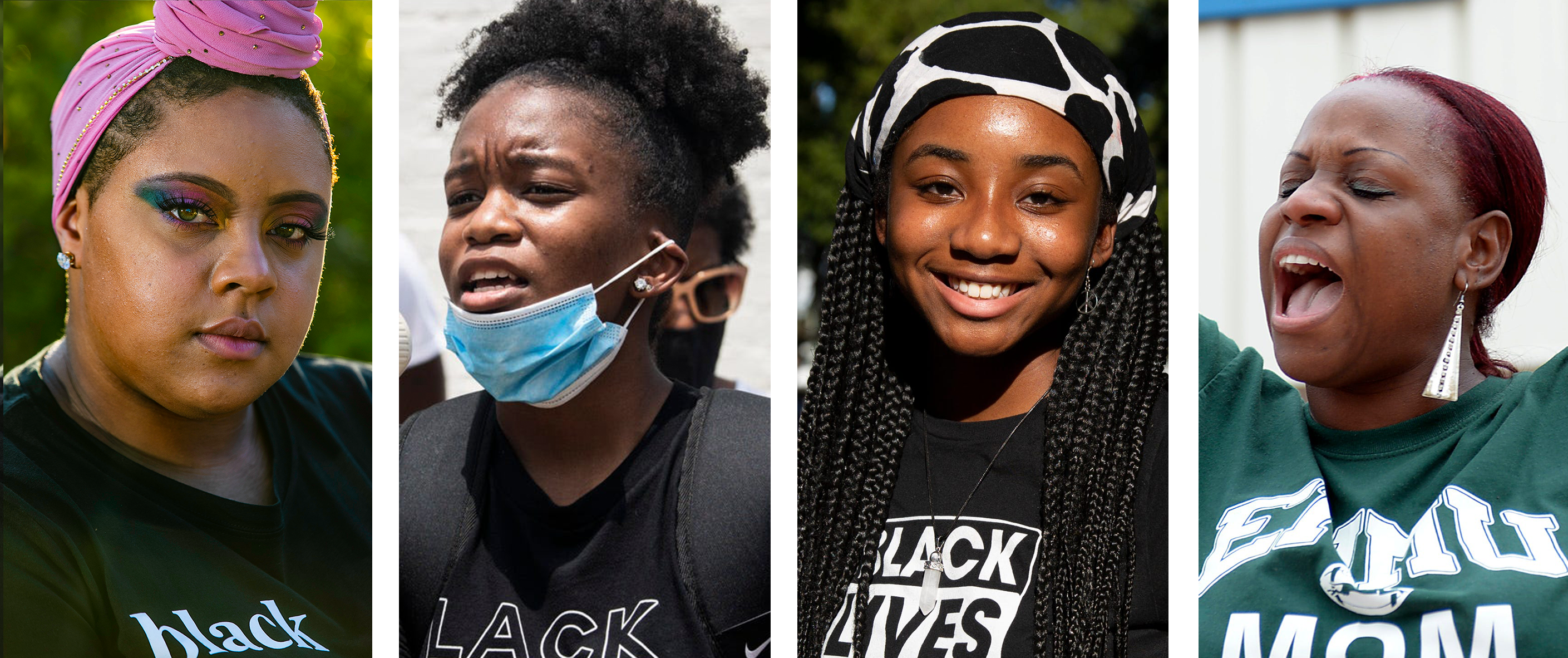 From left: Deja McCottrell, Grace Jackson, Tharina Oris, Natasha Clemons