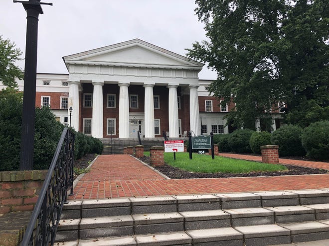 Main Hall on the campus of VSDB in Staunton is temporarily closed to visitors, who must check in at the Public Safety Office when arriving on campus.