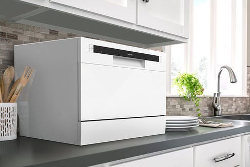 This countertop dishwasher is ideal for small kitchens.