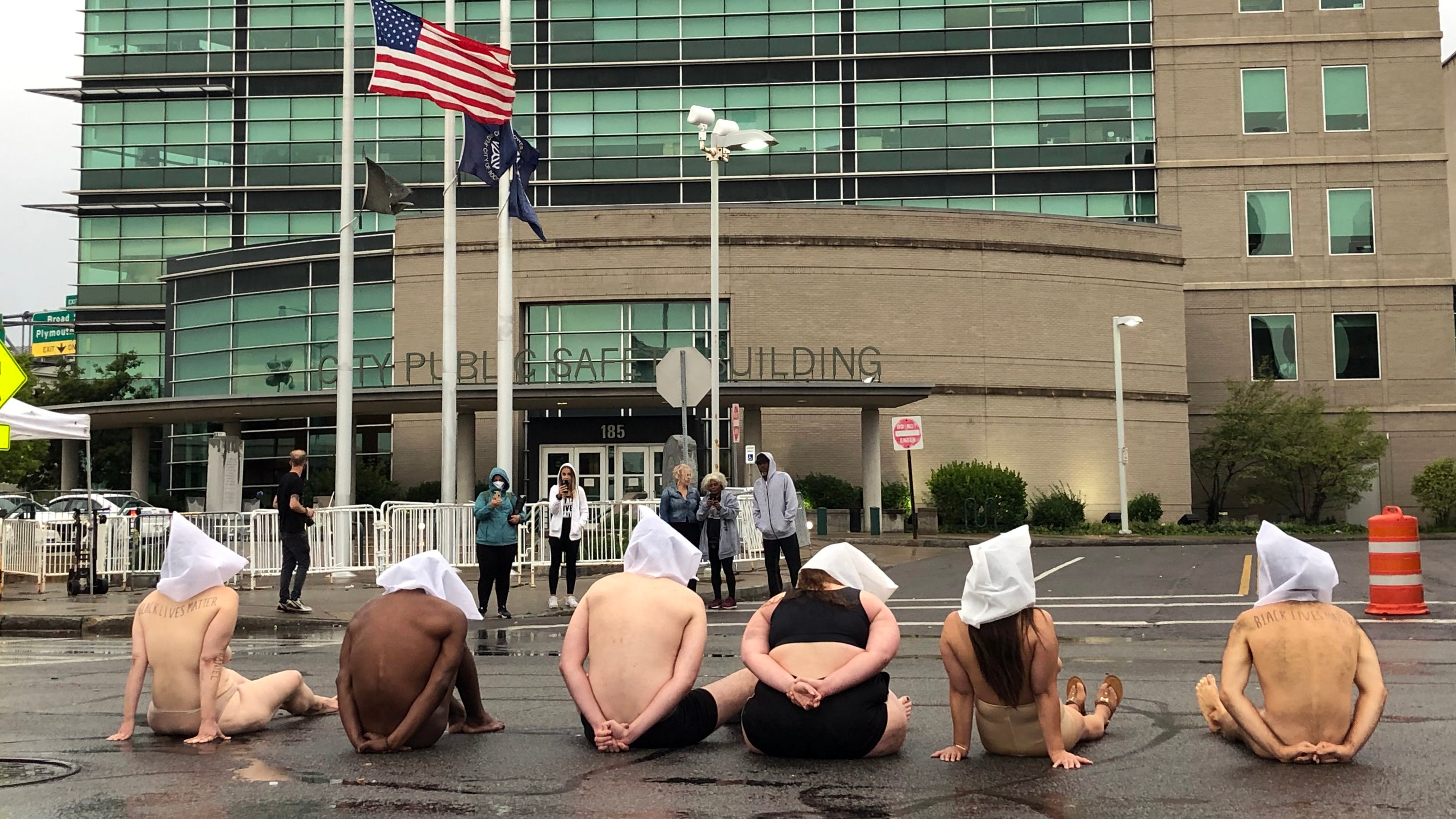 Daniel Prude Naked protesters wear 'spit hoods' on 6th day of protest Daniel Prude Naked protesters wear 'spit hoods' on 6th day of protest