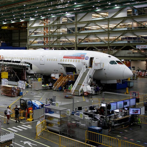 In this June 12, 2017, file photo, a Boeing 787 ai