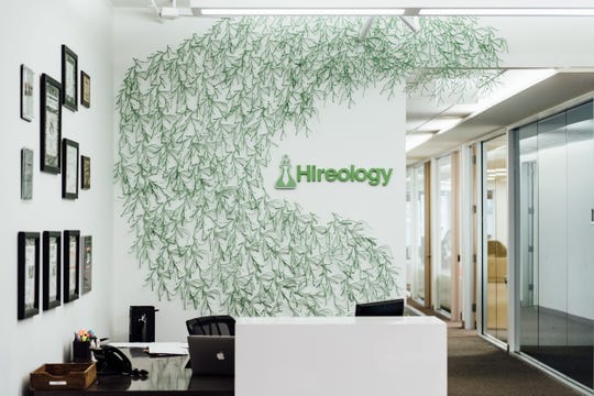 Hireology's offices in downtown Chicago are about 25,000 square feet for its 200 employees.