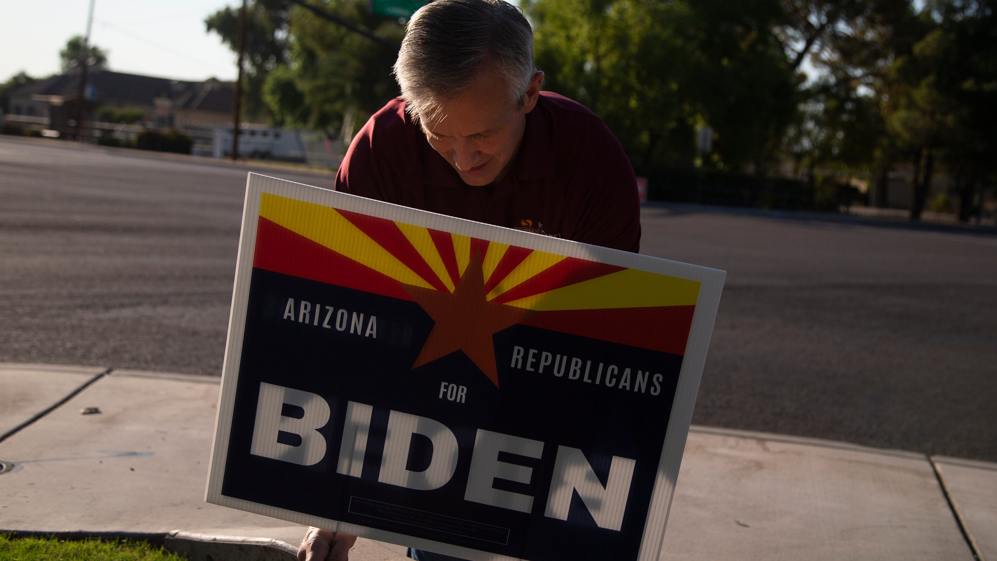 Hundreds Of Arizona Republicans For Biden Signs Stolen Defaced
