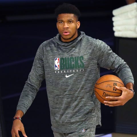 Giannis Antetokounmpo sat out Game 5 with an ankle