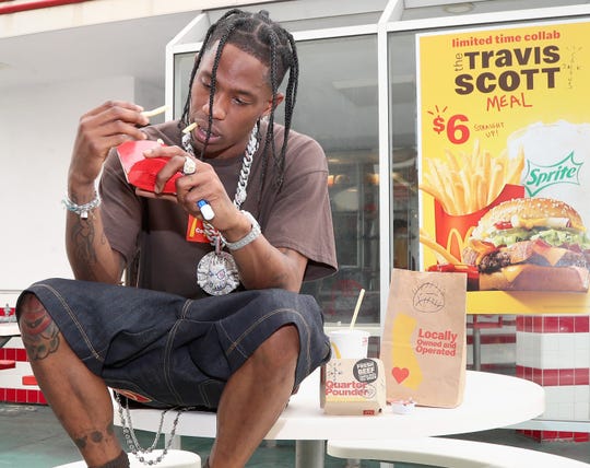 Travis Scott went to the oldest operating McDonald’s in Downey, California to order his limited-time collab at the fast-food chain.