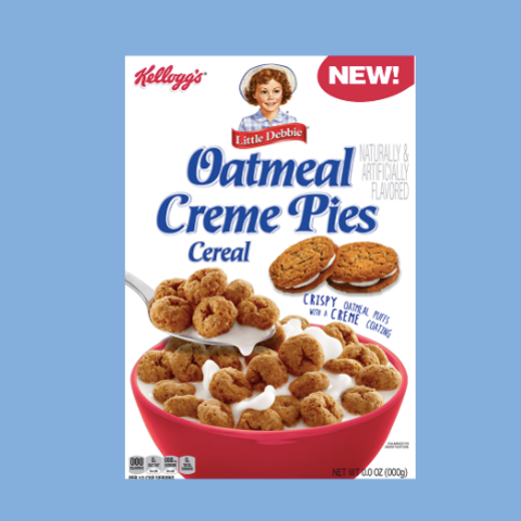 Little Debbie Oatmeal Creme Pie cereal.