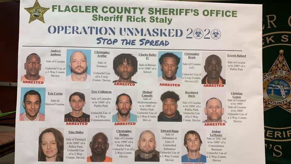 Flagler County drug sting nets 24 people suspected of dealing drugs