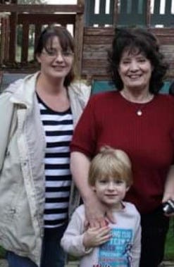 Angela Mosso; her mother, Peggy Mosso; and her son, Wyatt, in an undated photo.