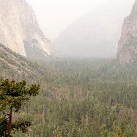 Smoke from the Creek Fire hangs in Yosemite Nation
