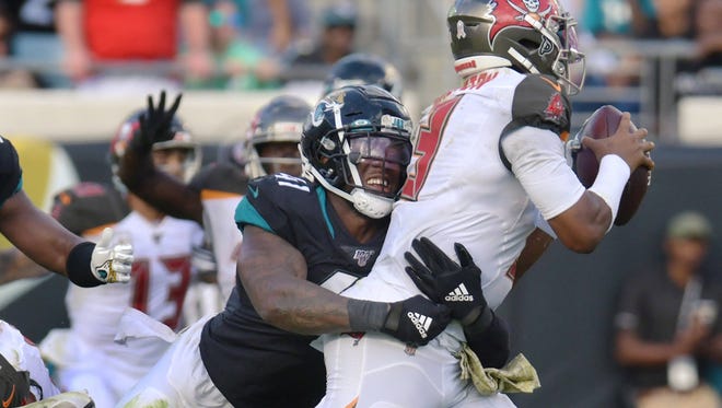 Jaguars defensive end Josh Allen's second NFL season was cut short by a knee injury.