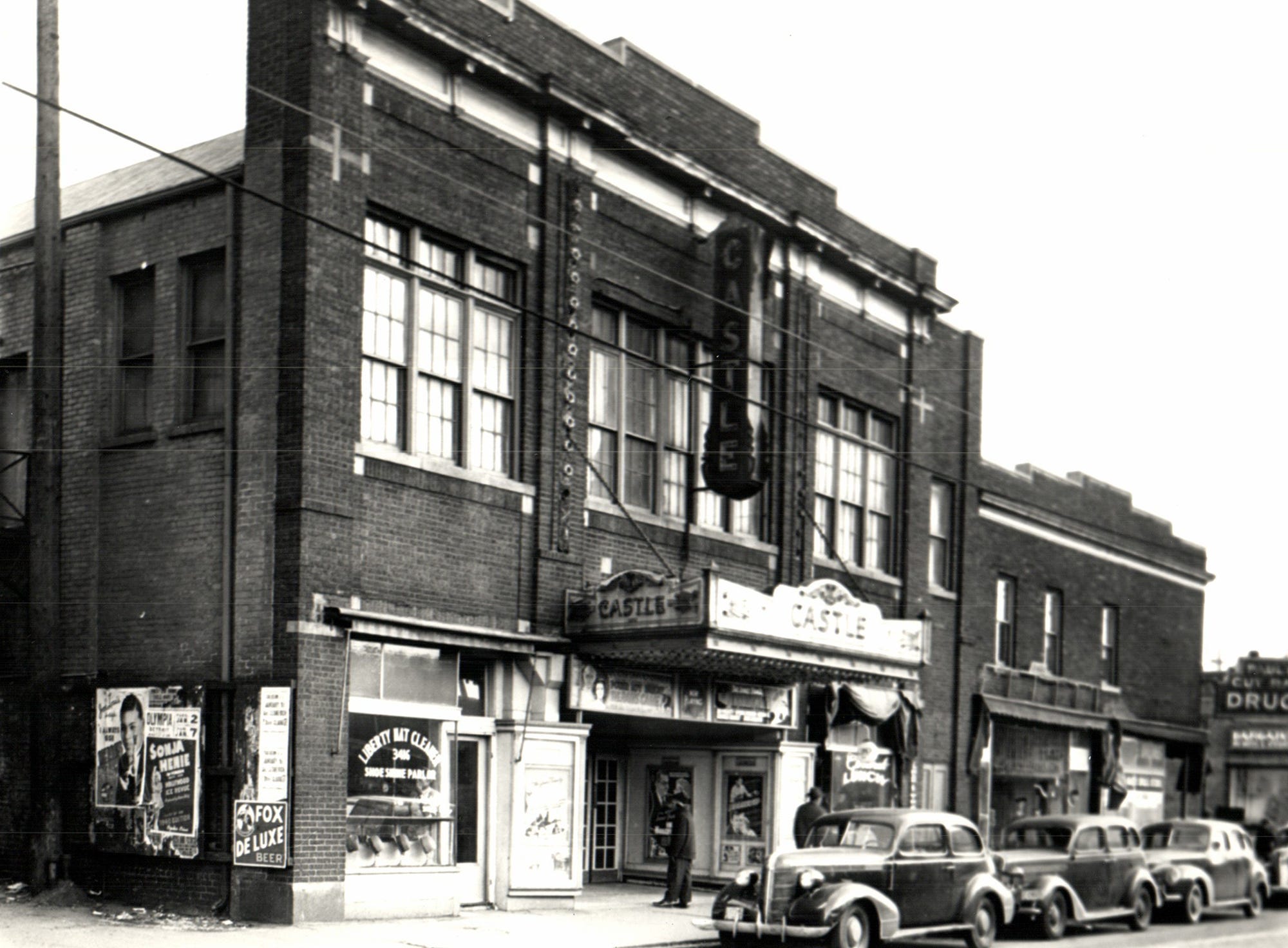 The Castle Theater in the Black Bottom section of Detroit, Michigan, the African-American section of town.