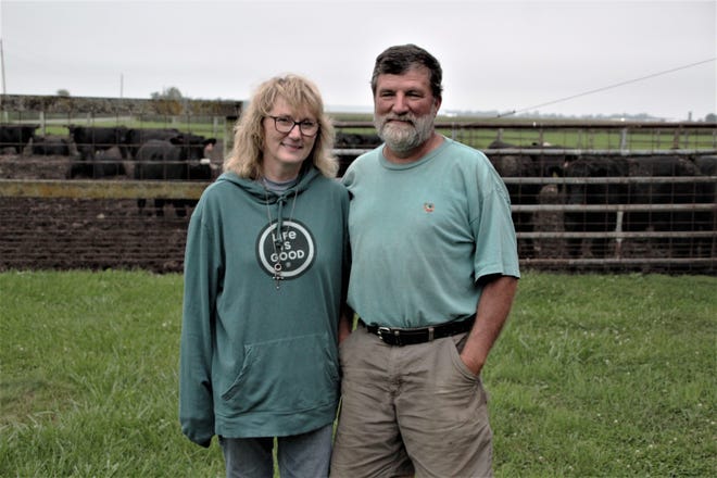 Paul and Ellen Messenger of Caledonia own and operate their family farm along Roberts Road. They raise cattle, lambs, corn, soybeans, and hay. Paul Messenger said while the coronavirus pandemic hasn't interrupted his daily operation of the farm, he has seen its effects on market prices and agricultural businesses.