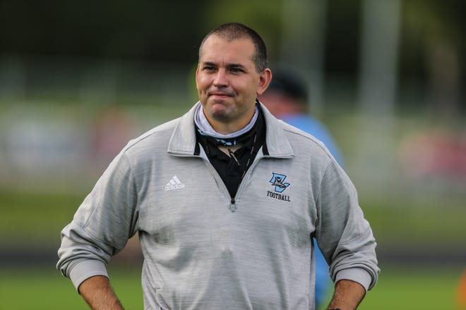 Ponte Vedra head football coach Jeff DiSandro, pictured before a September game against Nease, resigned from the Sharks Monday.