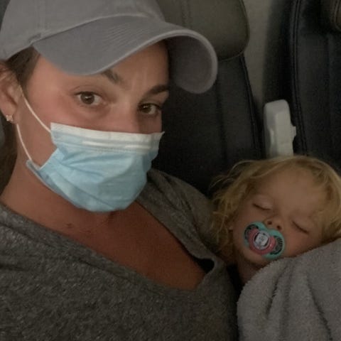 Jodi Degyansky and her son were escorted off of a 