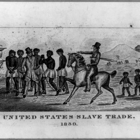 An abolitionist print, possibly engraved in 1830, 