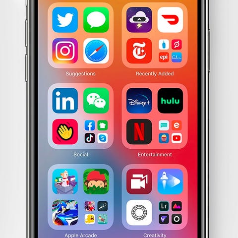 iOS14 creates "app libraries" of similar apps