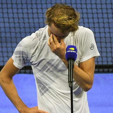 Alexander Zverev gets emotional while accepting hi