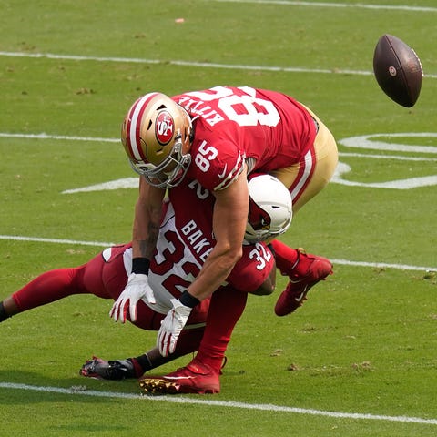 San Francisco 49ers tight end George Kittle (85) i