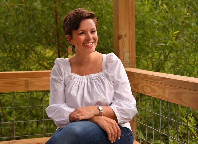 The Cottonwood Trail Boardwalk Restoration Project is almost completed, with an official reopening of the boardwalk later this month. Amanda Mathis, executive director of Spartanburg Area Conservancy, talks about the Cottonwood Trail in Spartanburg, Tuesday morning, September 15, 2020. 