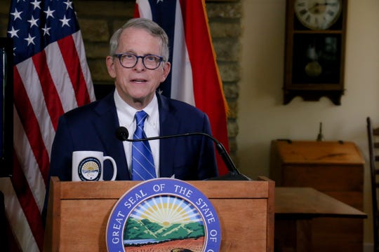 Ohio Gov. Mike DeWine gives an update on the state's COVID-19 response from his Cedarville home on Sept. 15.