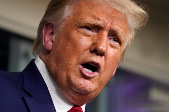 President Donald Trump speaks during a news conference at the White House, Wednesday, Sept. 16, 2020, in Washington.