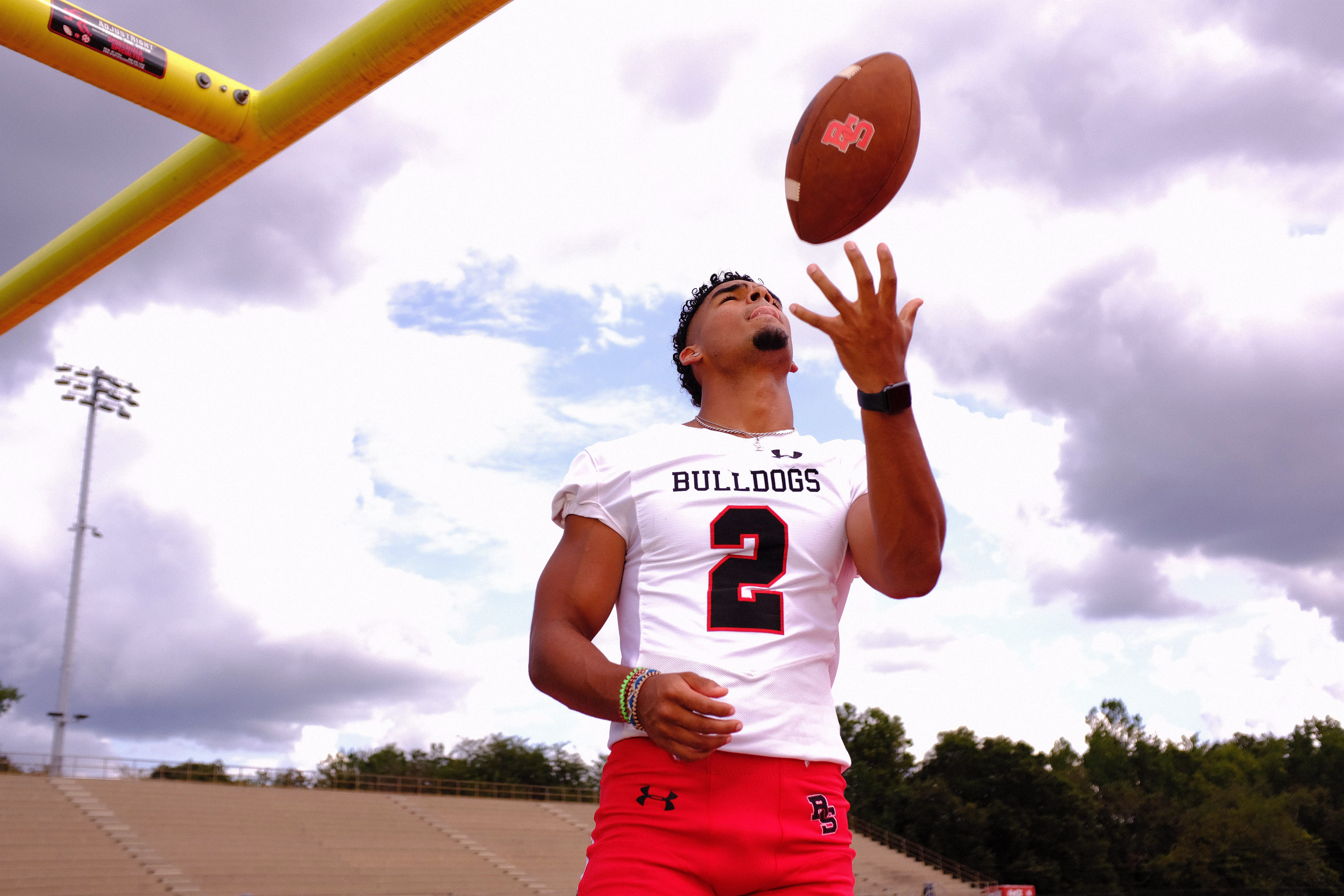 Caden Sullivan, Boiling Springs High School football player (Receiver/DB), at the school's newly-renovated stadium in Boiling Springs, Monday, September 14, 2020.