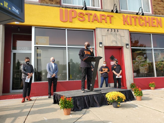 A listing of organizations at Milwaukee food stuff incubator Upstart Kitchen A listing of organizations at Milwaukee food stuff incubator Upstart Kitchen